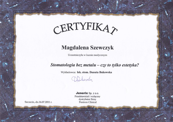 certyfikat 16-07-2011