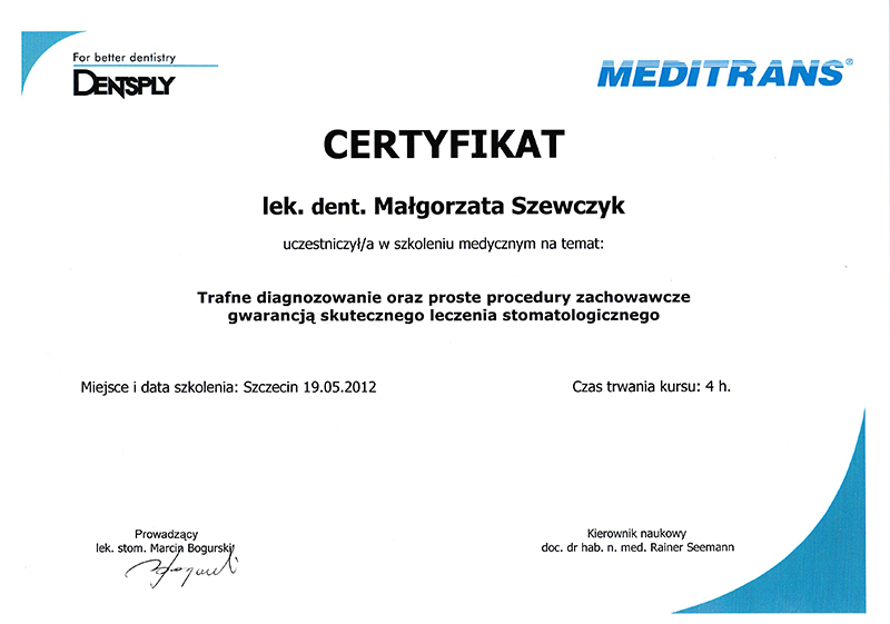 certyfikat 19 maja 2012